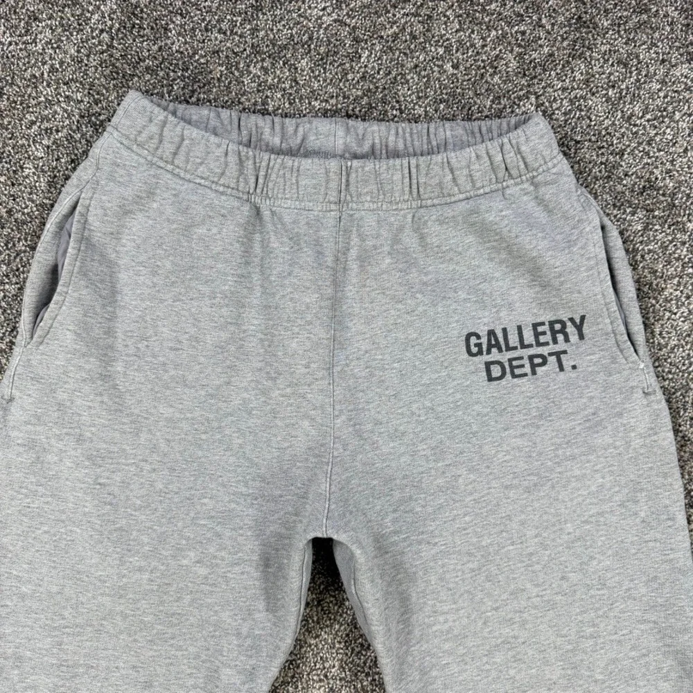 Gallery Dept Mens XL French Terry Sweatpants Gray Logo Joggers Active USA Made